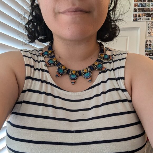 Tibet Natural Stone Tribal Necklace - Picture 4 of 4